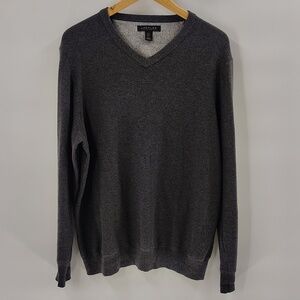 Lachlan Gray L Mens Sweater V Neck Large 100% Cotton British Inspired